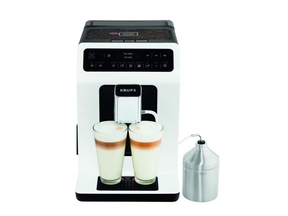 Krups Evidence EA8911, Espressomaskine, 2,3 L, Kaffebønner, Indbygget kværn, 1450 W, Sort, Hvid