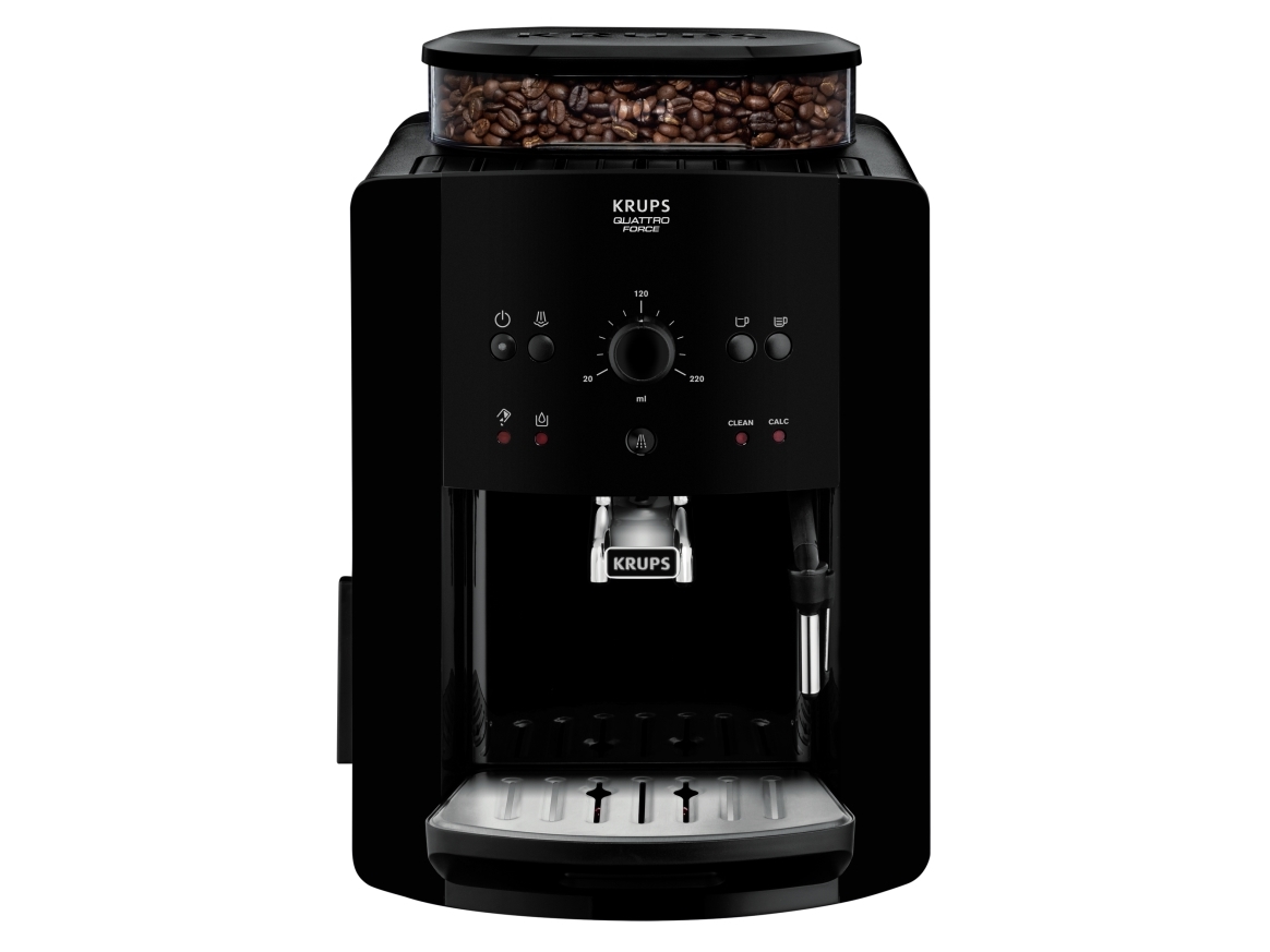 Krups Arabica EA8110, Espressomaskine, 1,7 L, Kaffebønner, Indbygget kværn, 1450 W, Sort