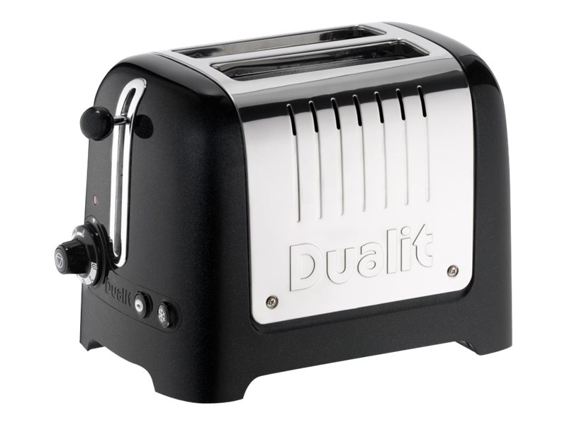 Dualit Lite 26225 - Brødrister - elektrisk - 2 skive - high gloss sort
