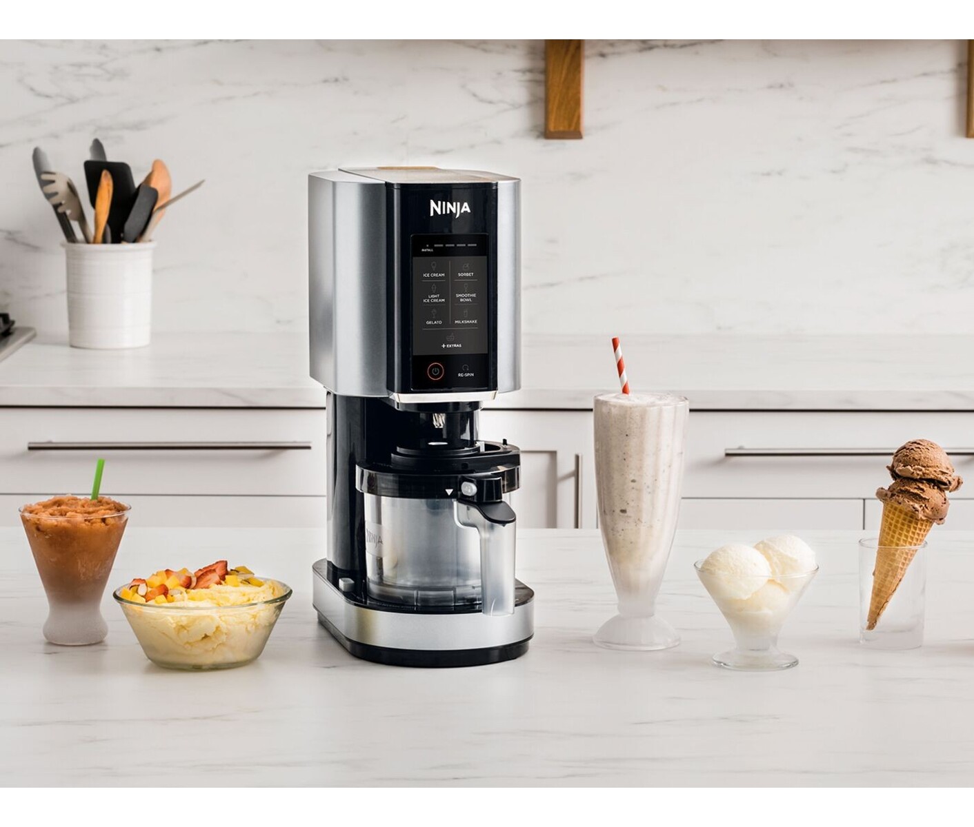 Ninja Ismaskine Creami NC302EU - ice cream maker - black / silver billede 9
