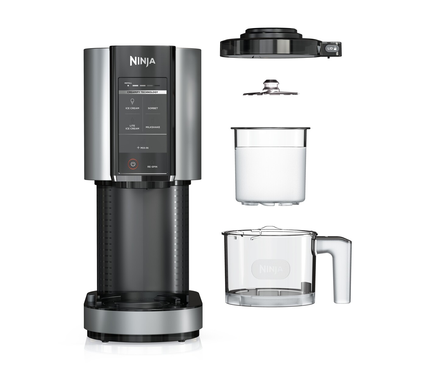 Ninja Ismaskine Creami NC302EU - ice cream maker - black / silver billede 2
