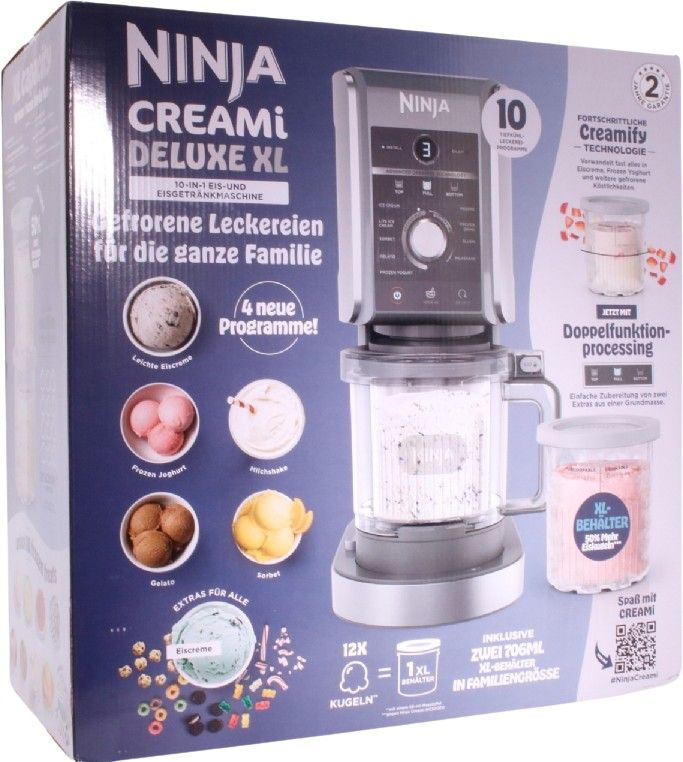 Ninja Ismaskine Creami Deluxe NC502EU - Black / Silver