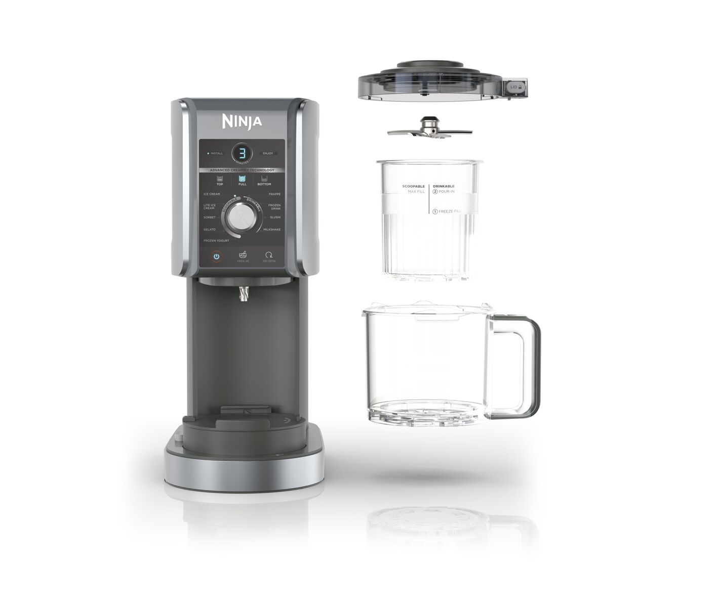 Ninja Ismaskine Creami Deluxe NC502EU - Black / Silver billede 4