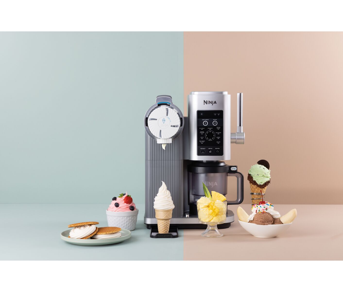 Ninja Ismaskine NC701BU Creami Spin Ice Cream Maker - Silver billede 3