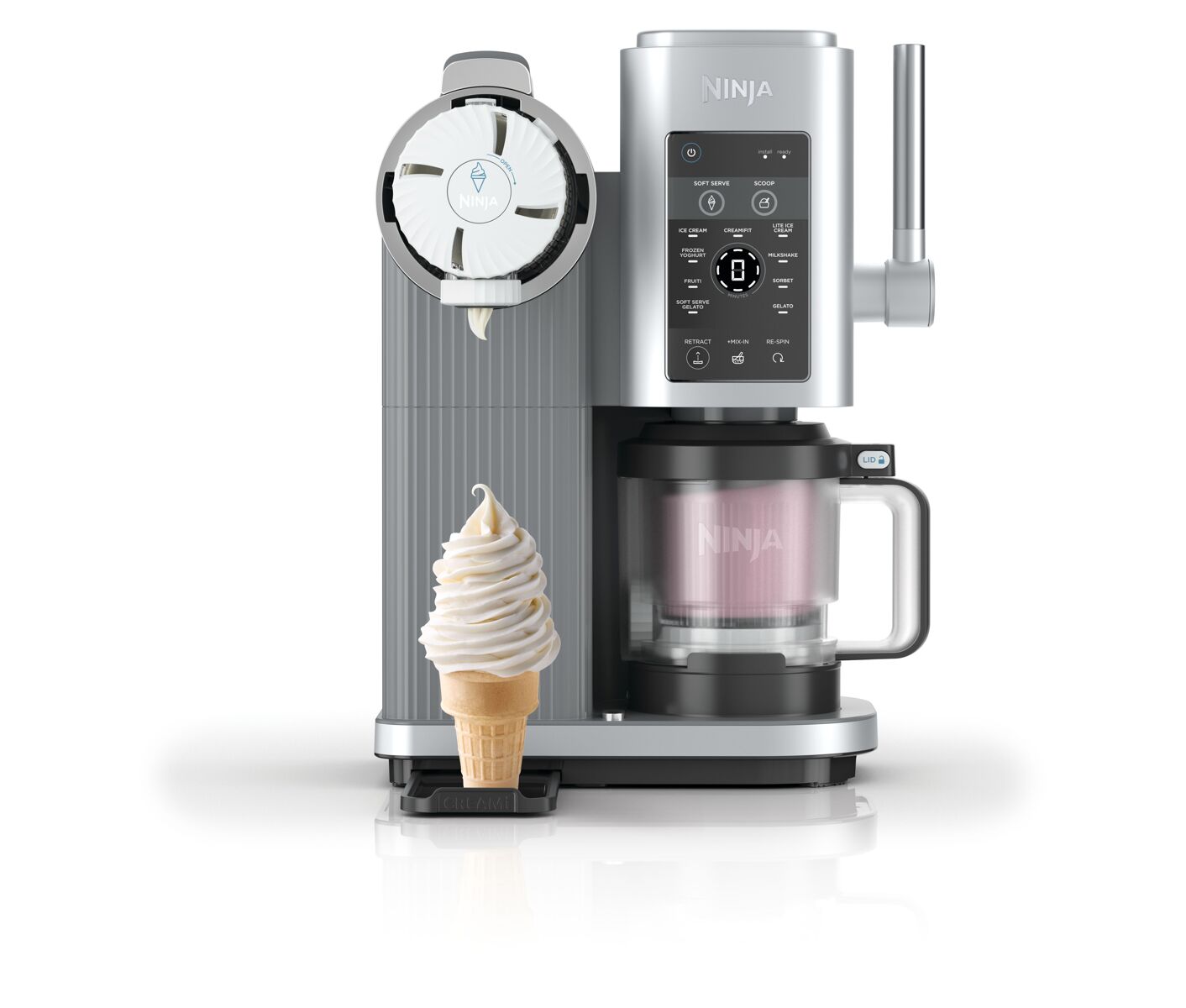 Ninja Ismaskine NC701BU Creami Spin Ice Cream Maker - Silver billede 1