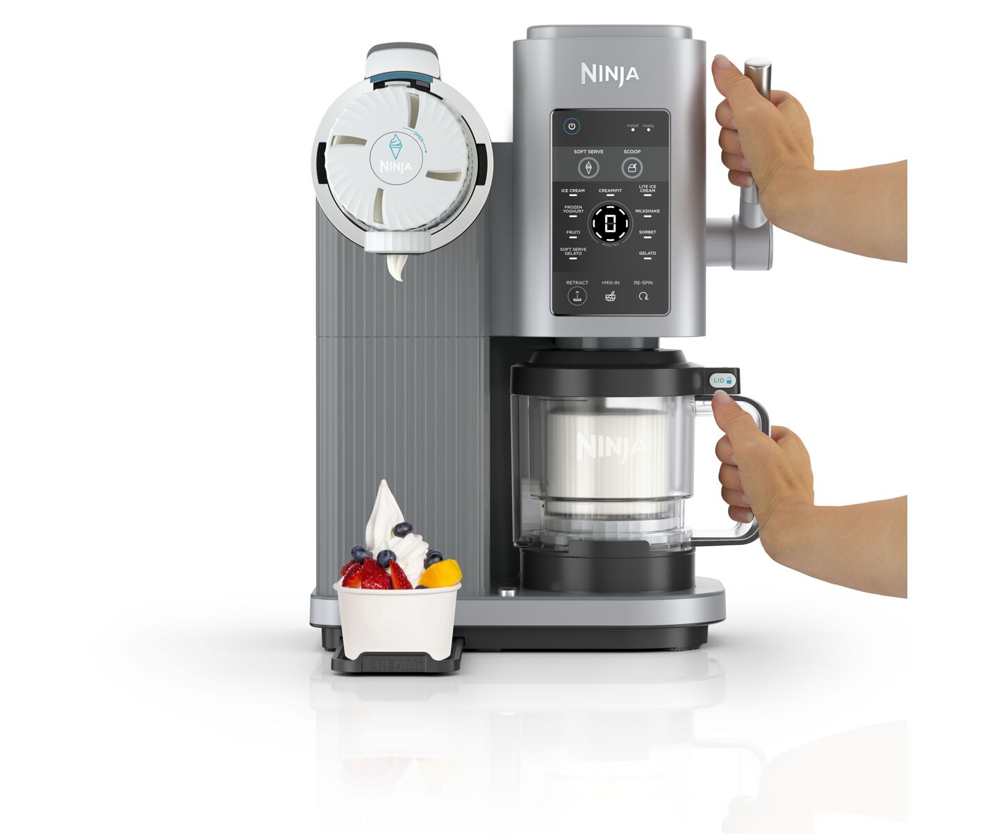 Ninja Ismaskine NC701BU Creami Spin Ice Cream Maker - Silver billede 4