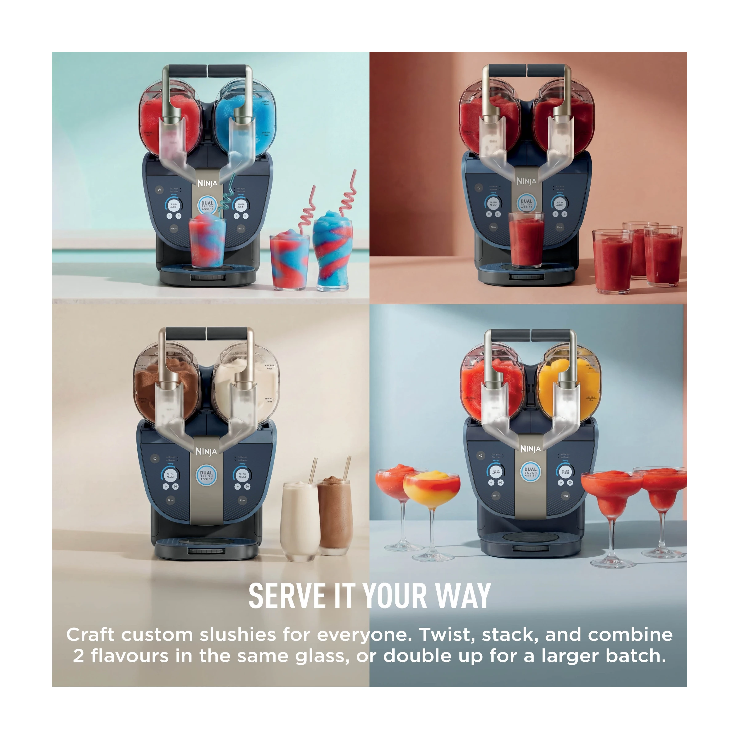 Ninja SLUSHi Twist FS701EUBL slush maskine, blå billede 4
