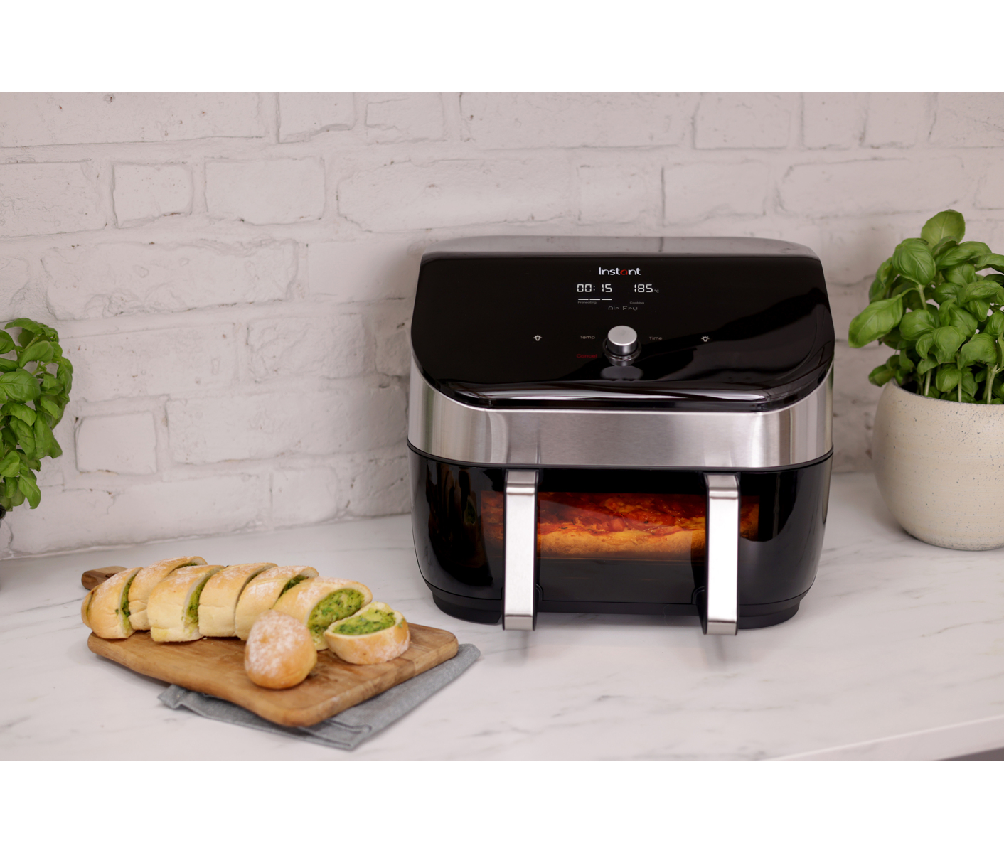 Instant Vortex Versazone Clear Cook Ss Airfryer billede 8