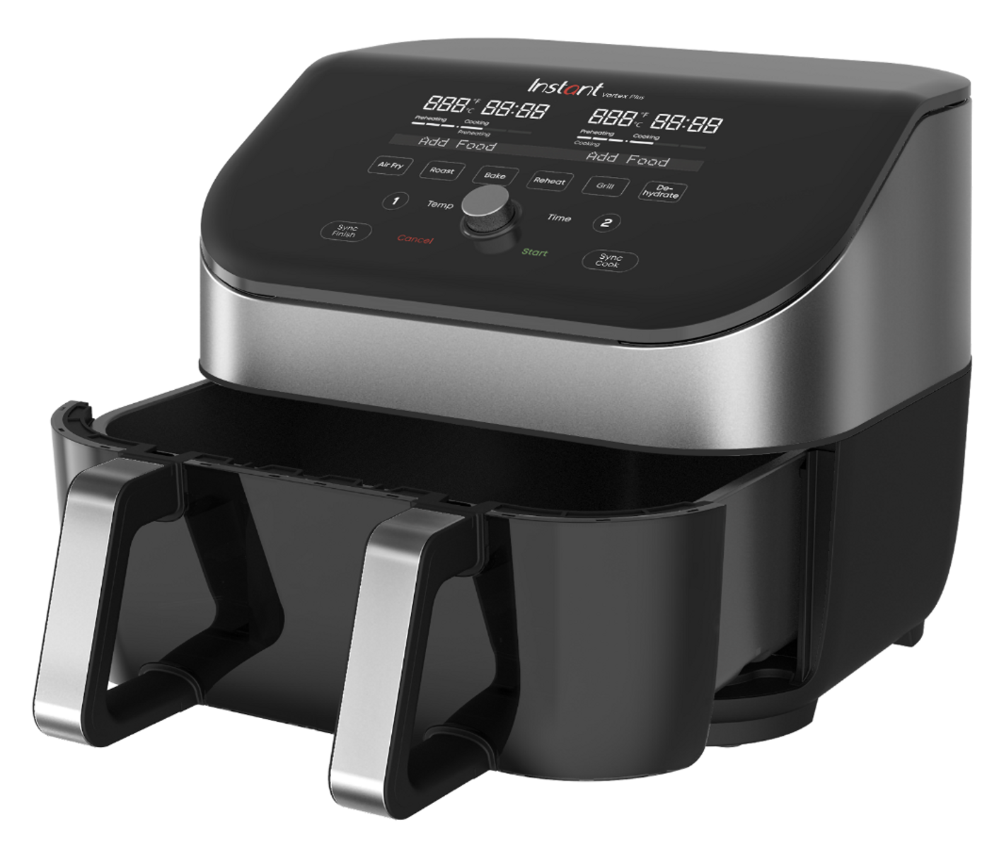 Instant Vortex Versazone Clear Cook Ss Airfryer billede 1