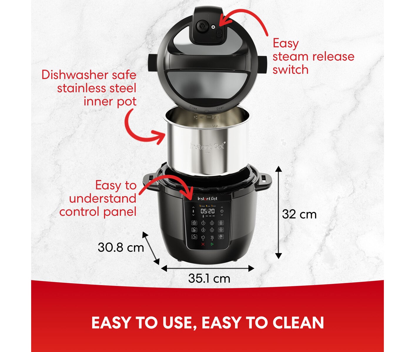Instant Pot Multicooker (7in1) 5,7l billede 2