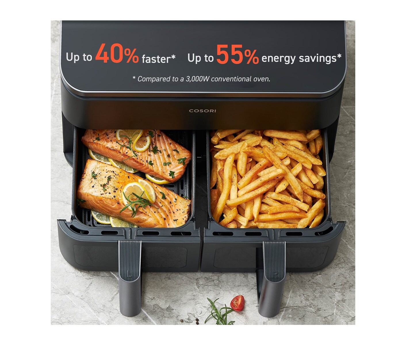 Cosori Dual Basket 8.5-litre Air Fryer Airfryer billede 5