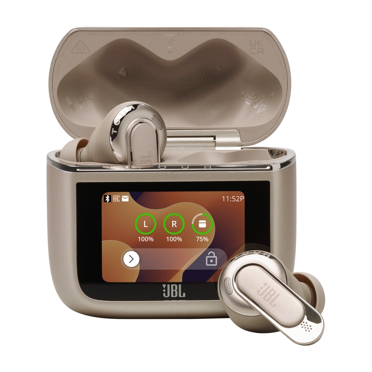 JBL Tour Pro 3 True Wireless hovedtelefoner, latte billede 1