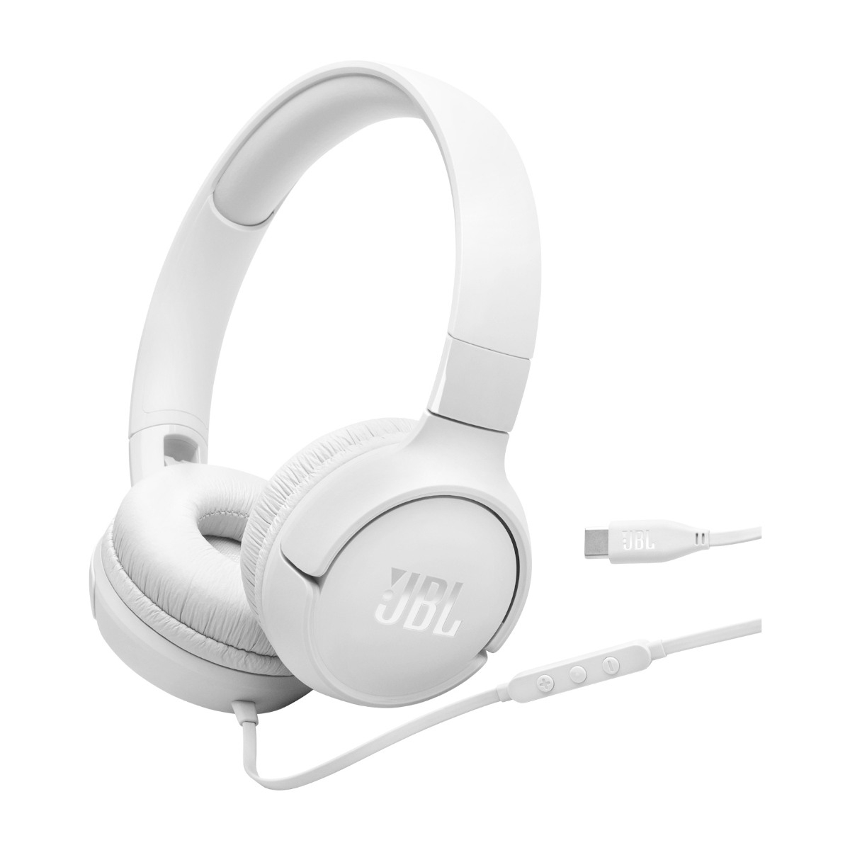 JBL Tune 520C hovedtelefoner med ledning, hvid billede 4