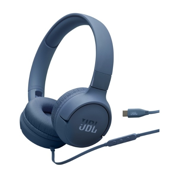 JBL Tune 520C hovedtelefoner med ledning, blå billede 1