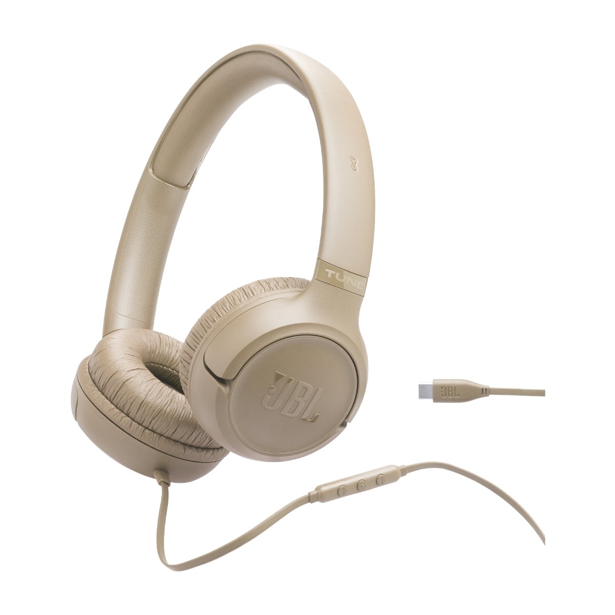 JBL Tune 530C hovedtelefoner med ledning, beige billede 3