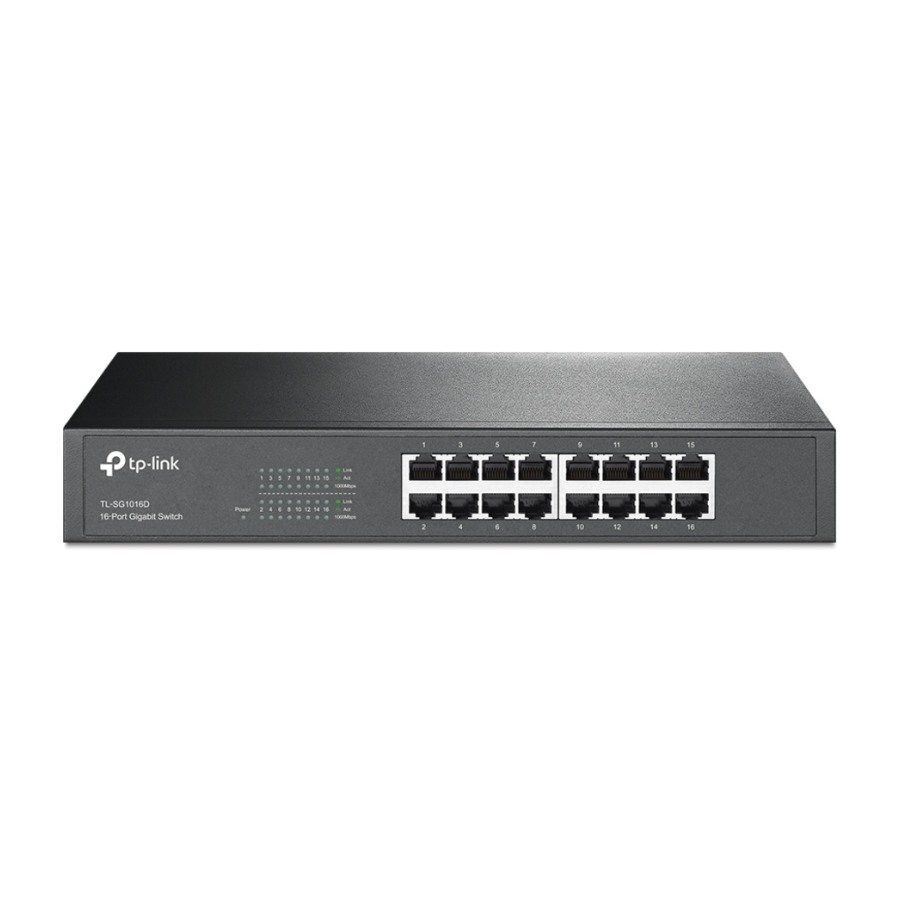 TP-Link Tl-SG1016D 16-Ports skrivebords-switch billede 3