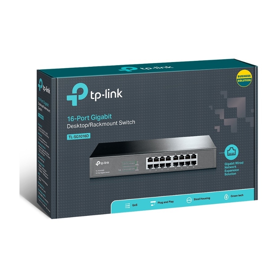 TP-Link Tl-SG1016D 16-Ports skrivebords-switch billede 4