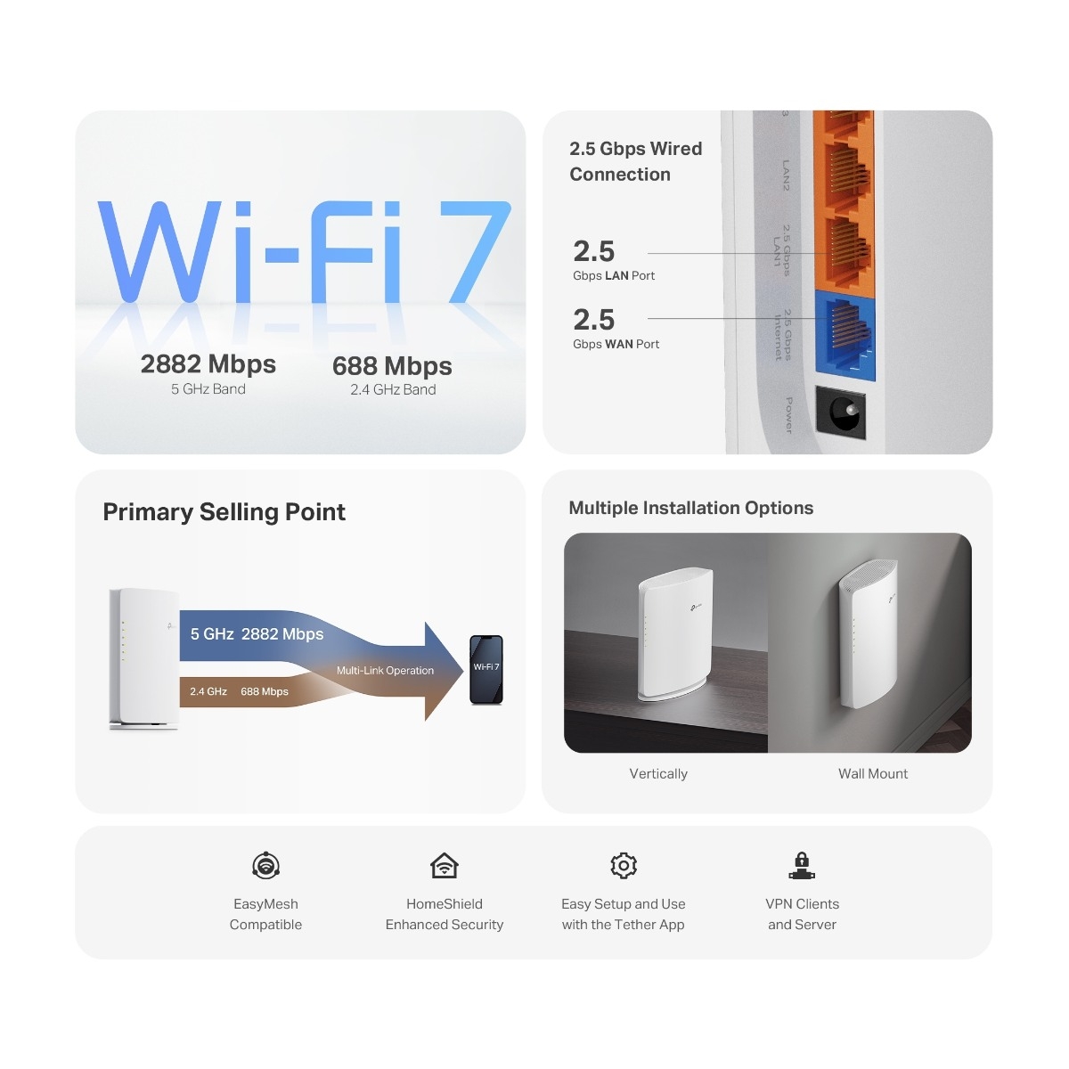 TP-Link Archer BE3600 Pro Wi-Fi 7-router billede 4