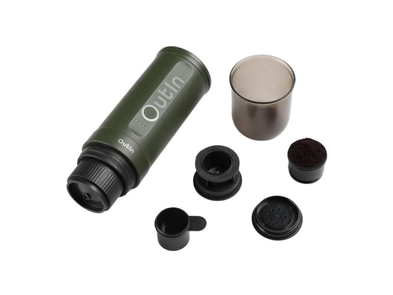 Outin Nano 7500 mAh nešiojamasis kavos virimo aparatas (žalias) + apsauginis dėklas