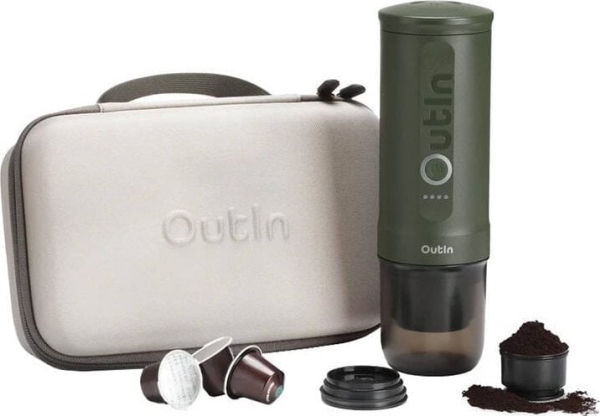 Outin Nano 7500 mAh nešiojamasis kavos virimo aparatas (žalias) + apsauginis dėklas