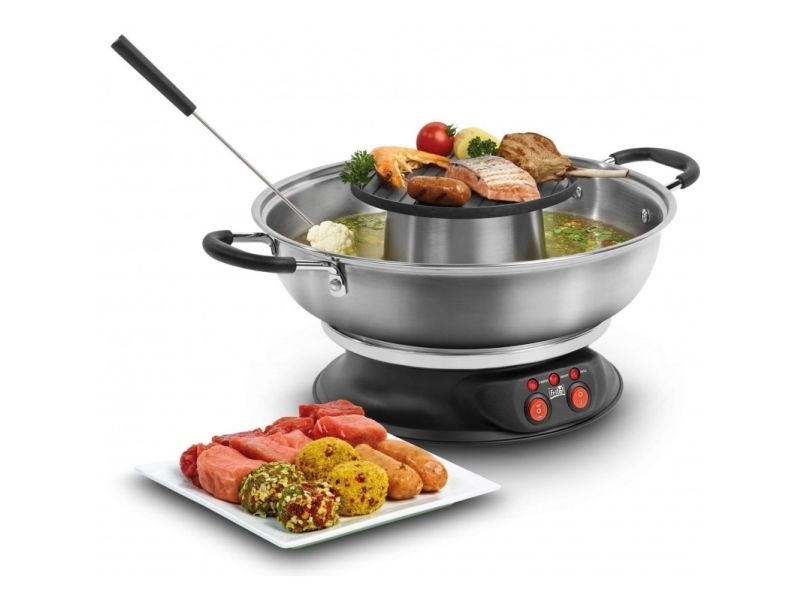 FRITEL FG 2970 - Fonduegryde/grill - 2 liter - 2 kW - rustfrit stålsort