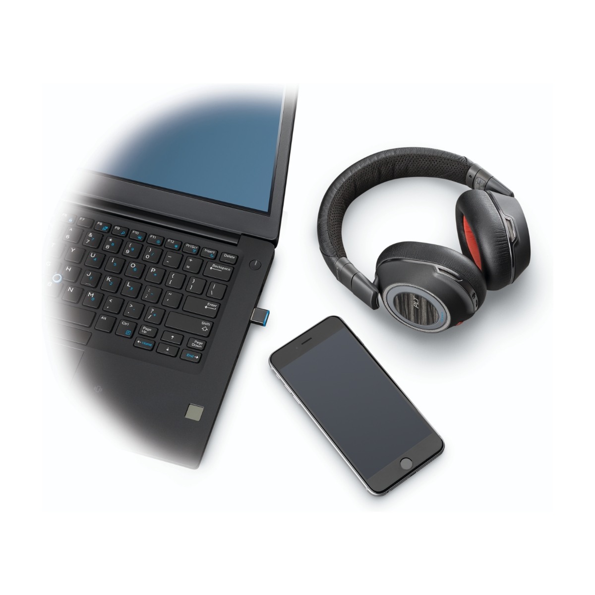 Poly B8200 Voyager Uc USB-A Bluetooth headset, sort billede 3