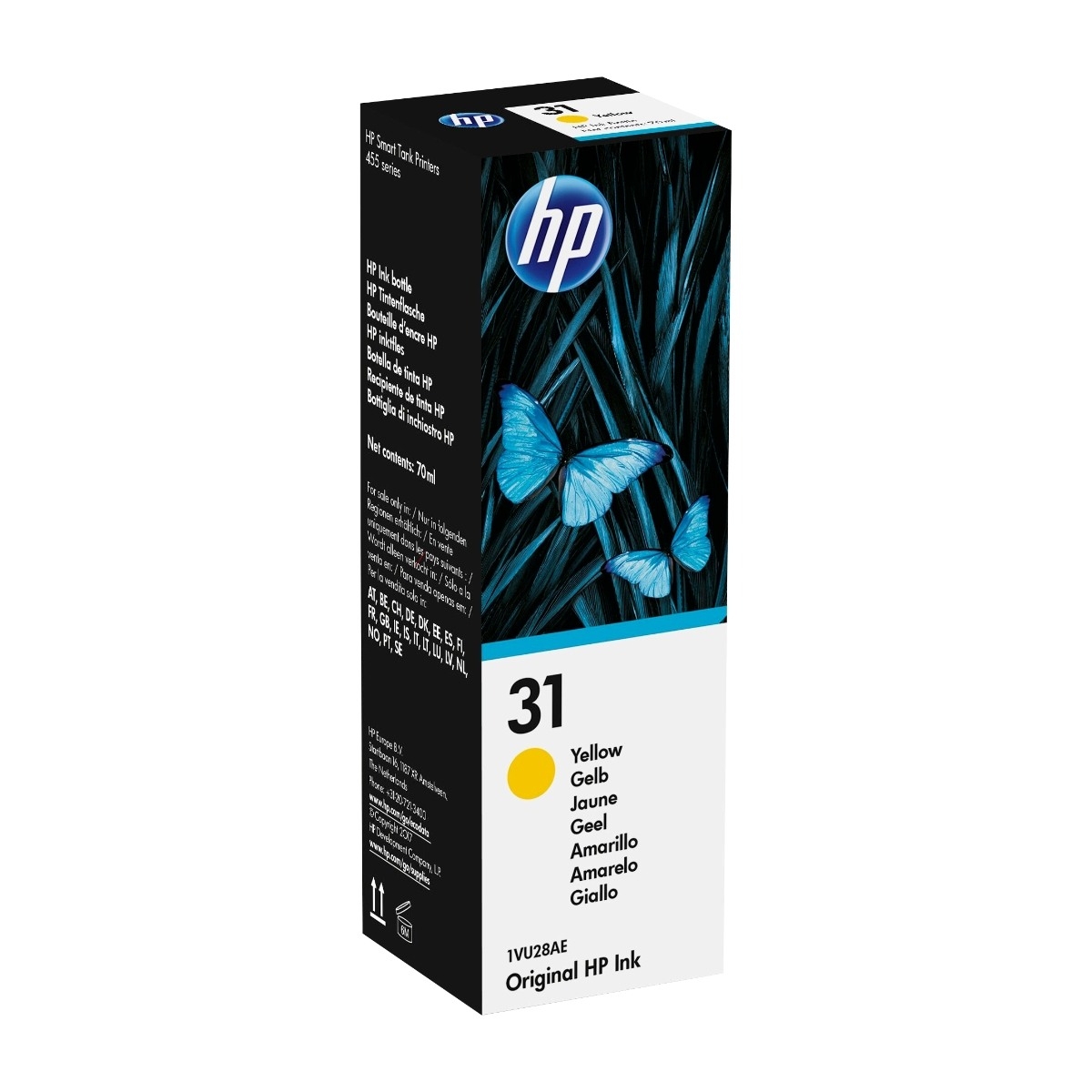 HP 31, gul blækpatron 1vu28ae billede 1