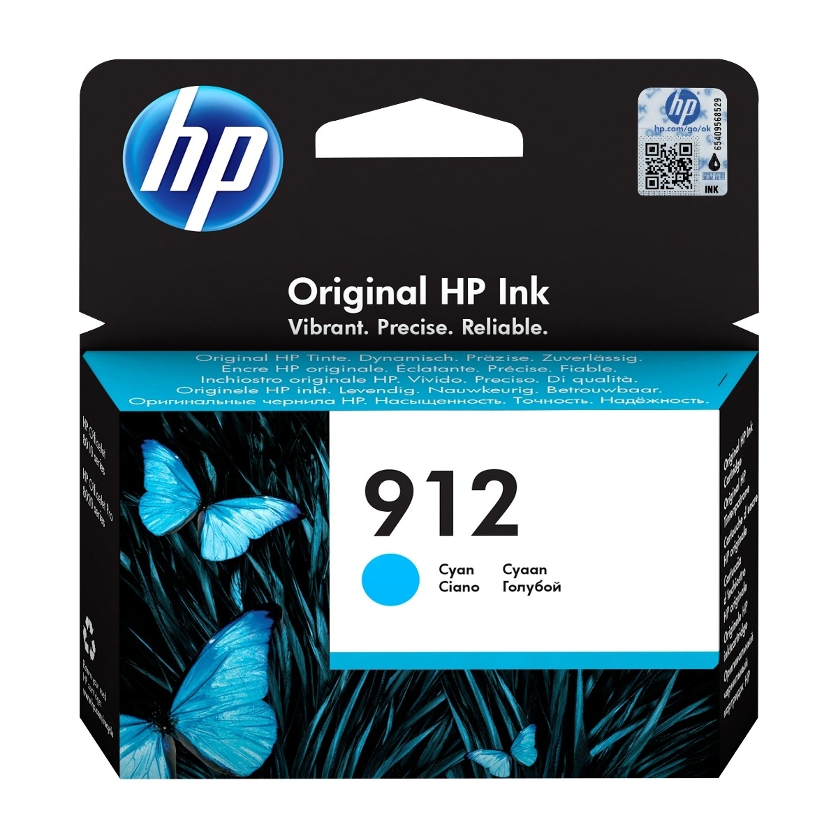 HP 912 1 stk Original blækpatron, blå 3yl77ae billede 1