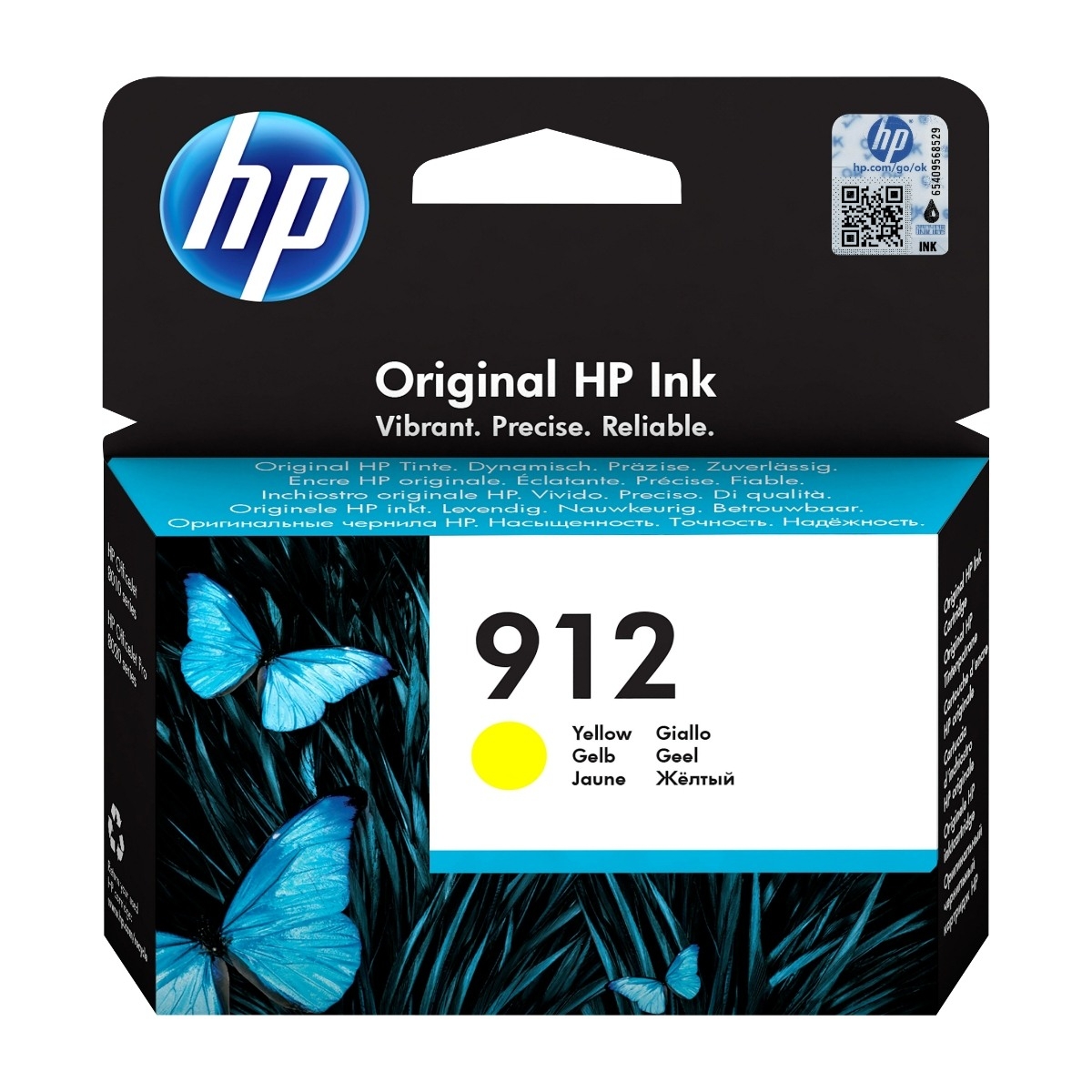 HP 912 1 stk Original blækpatron, gul 3yl79ae billede 1