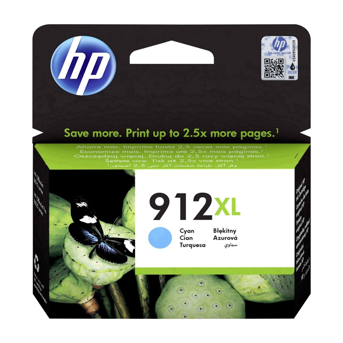 HP 912XL, cyan blækpatron 3yl81ae billede 1