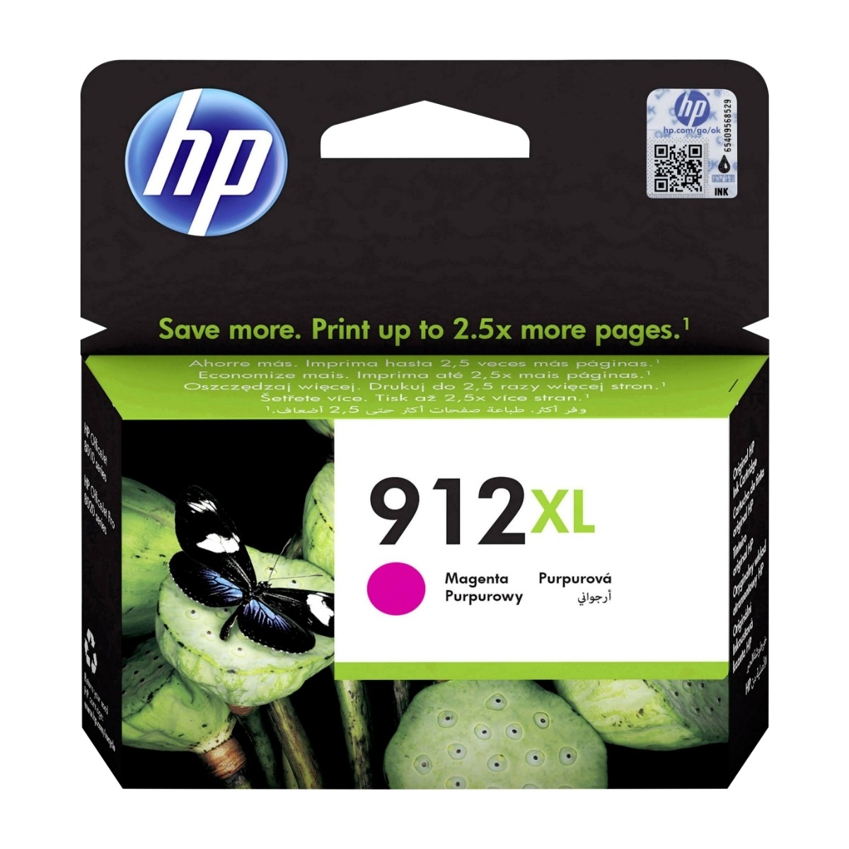 HP 912XL, magenta blækpatron 3yl82ae billede 1