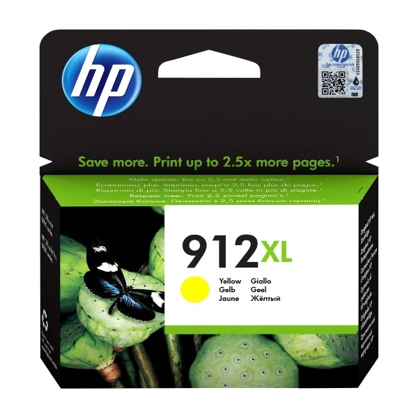 HP 912XL, gul blækpatron 3yl83ae billede 4
