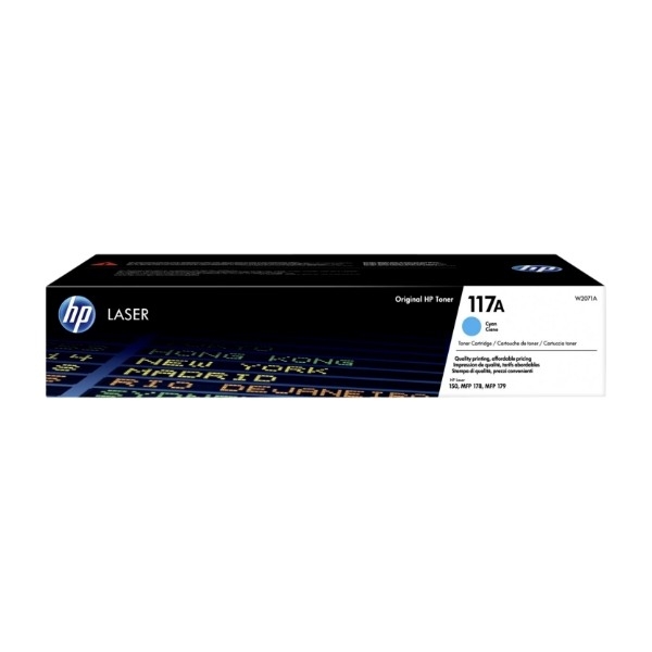 HP Clj 117A, cyan Laserjet toner w2071a billede 2