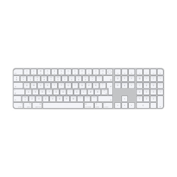 Apple Magic Keyboard med Touch Id og numerisk tastatur, hvid billede 2