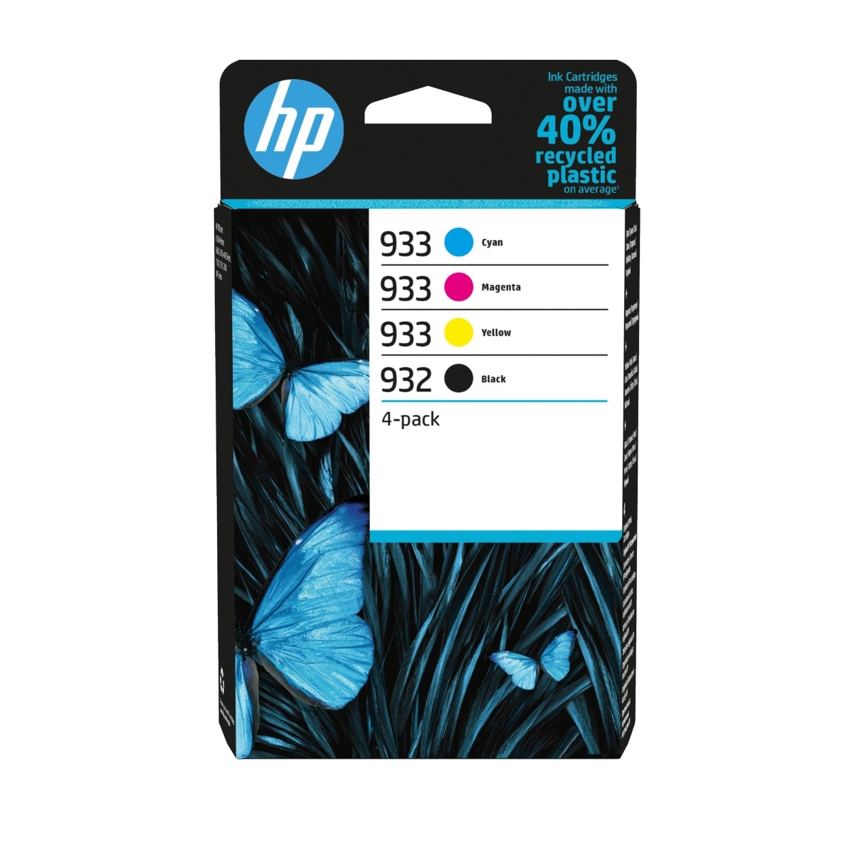 HP 932 sort/933, cyan/magenta/gul 4-pak blækpatron billede 1