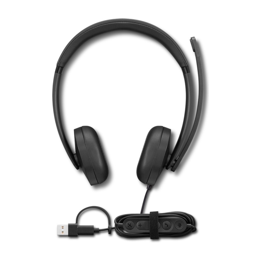 Lenovo VoIP Headset 5000 Kablet Headset, sort billede 3