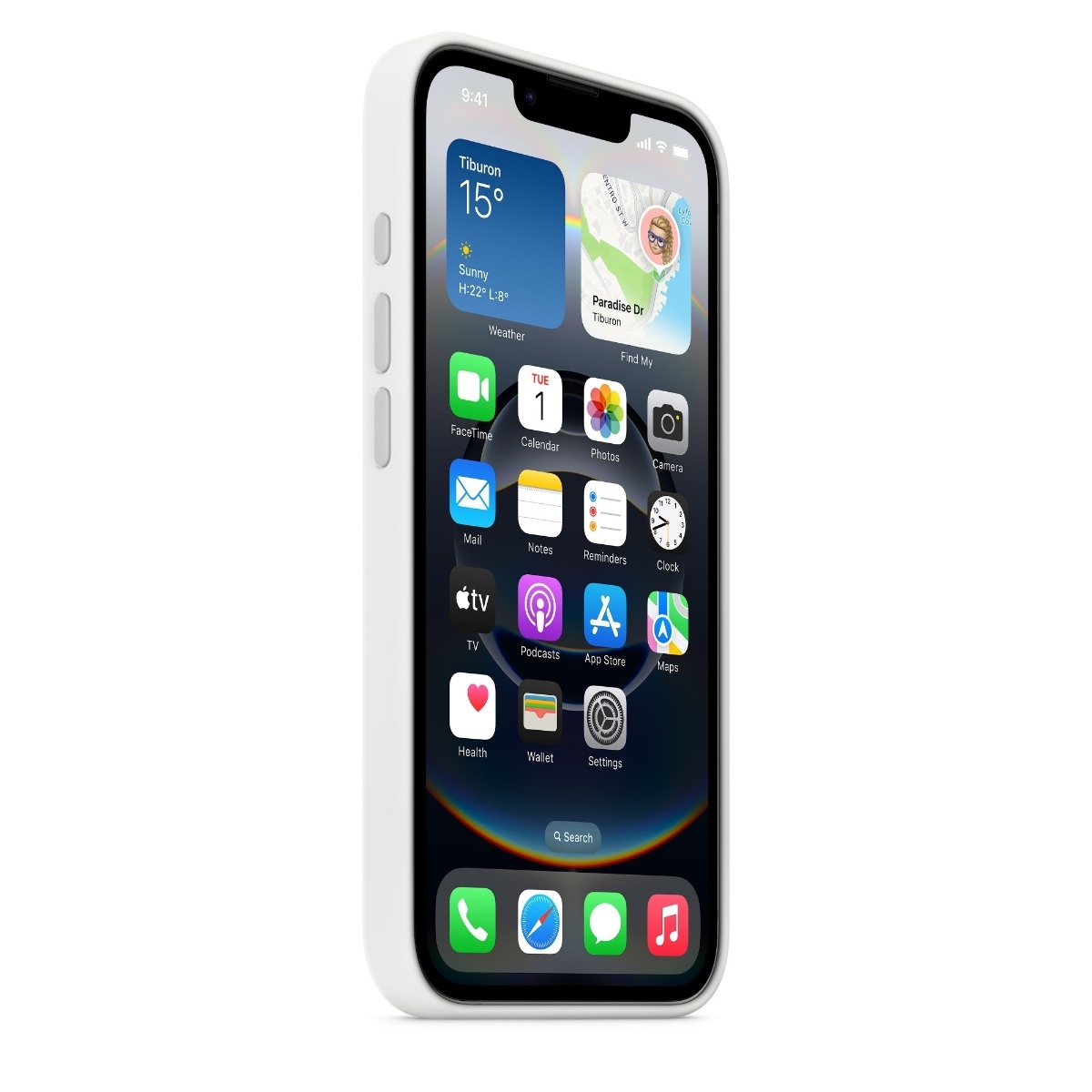 Apple iPhone 16e silikon-etui, hvid billede 3