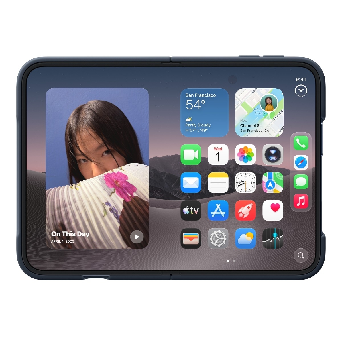 Apple iPhone Duo Cover, marineblå billede 3
