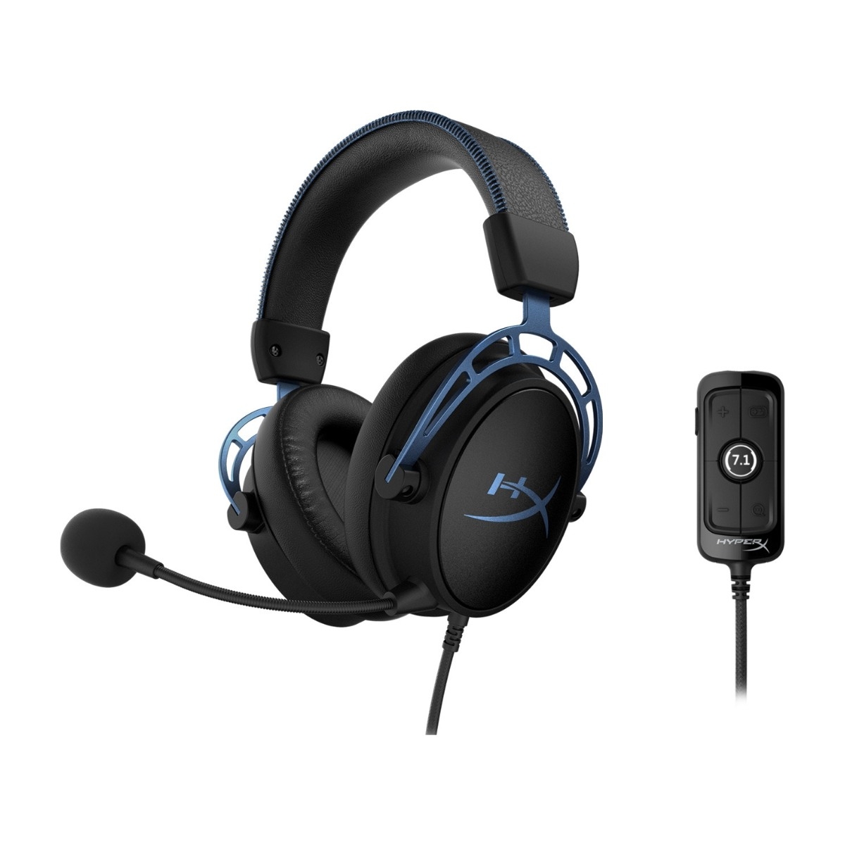 HyperX Cloud Alpha S headset, sort/blå billede 2