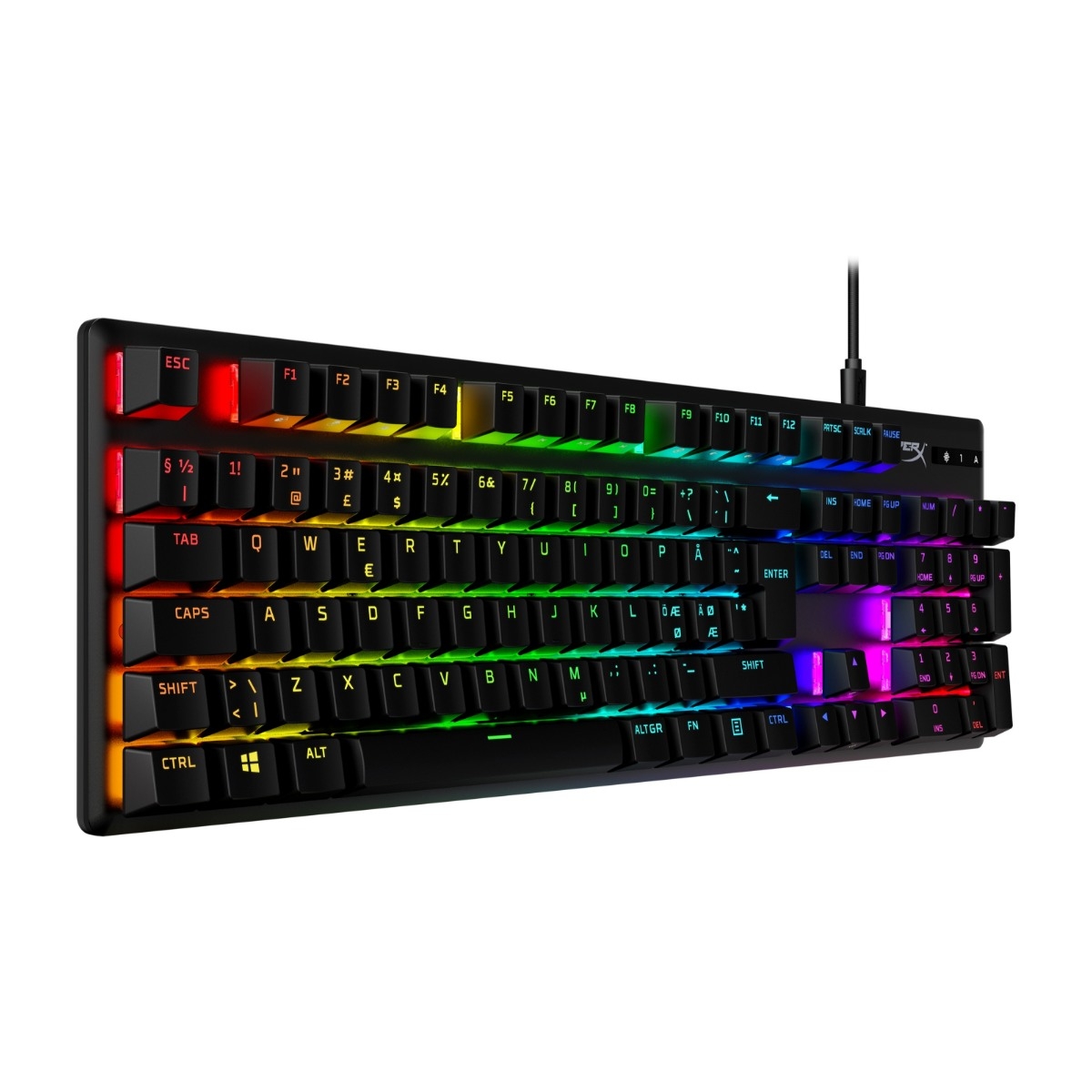HyperX Alloy Origins PBT mekanisk tastatur, HyperX red billede 2