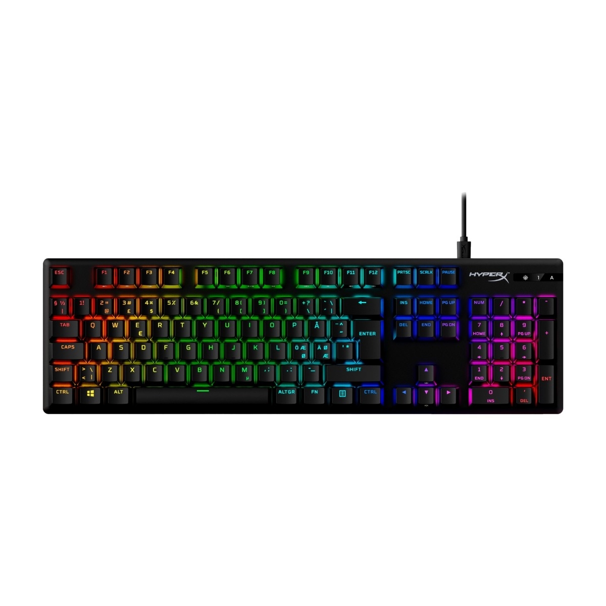 HyperX Alloy Origins PBT mekanisk tastatur, HyperX red billede 1