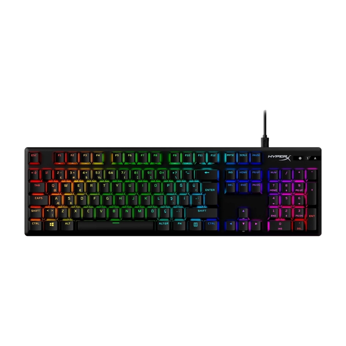 HyperX Alloy Origins PBT mekanisk tastatur, HyperX aqua billede 1