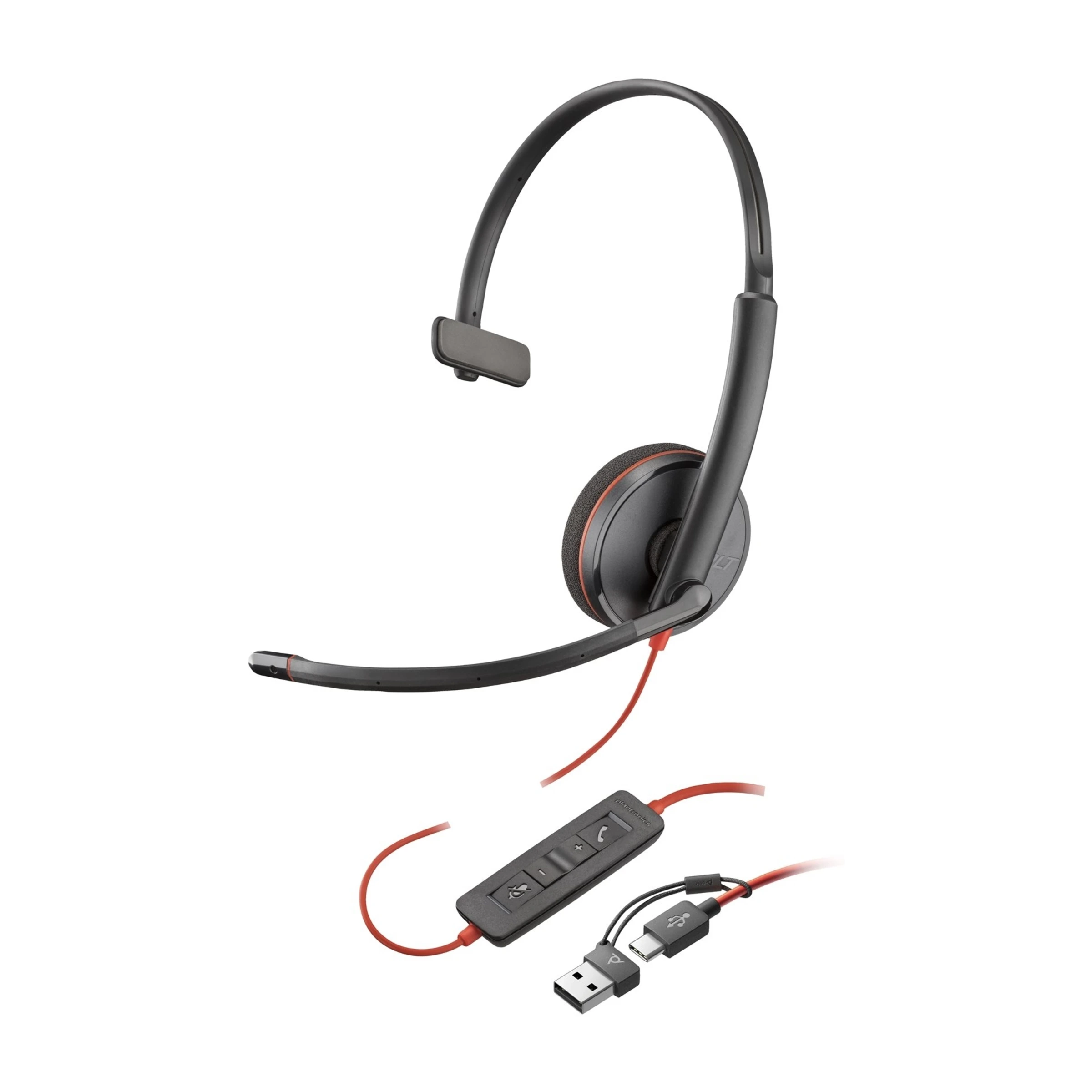 HP Poly Blackwire 3210 mono headset, sort billede 1