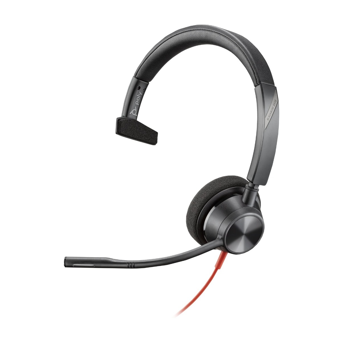 HP Poly Blackwire 3310 Mono Teams USB-C headset, sort billede 3