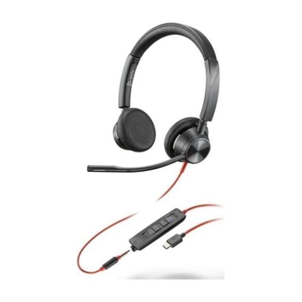 HP Poly Blackwire 3325 Teams USB-C headset, sort billede 1