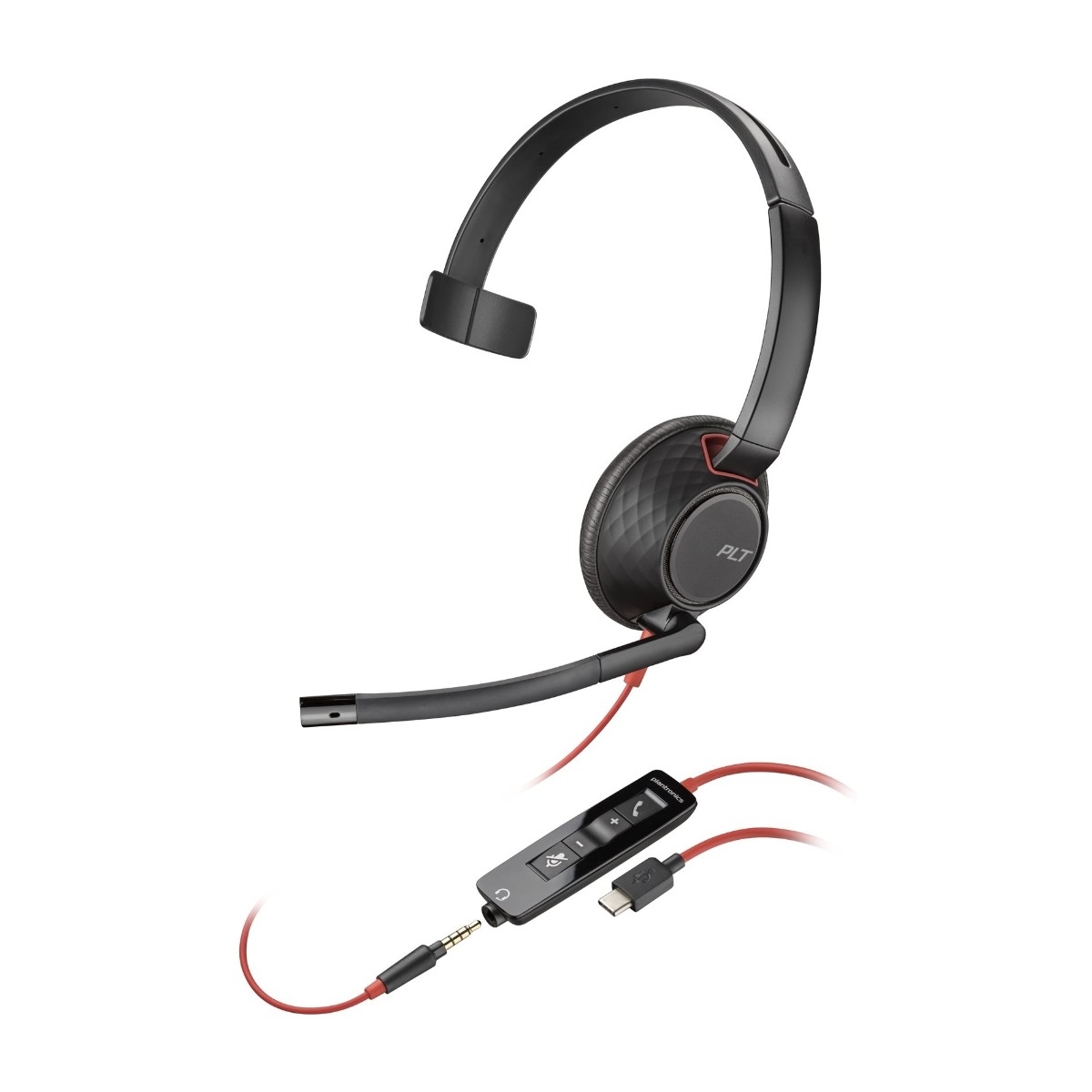HP Poly Blackwire 5210 Mono USB-C headset, sort billede 1