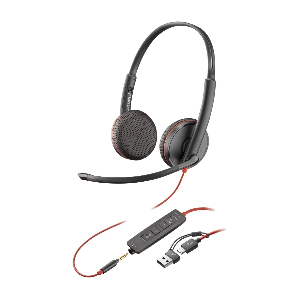 HP Poly BW 3225 USB-C headset, sort billede 2