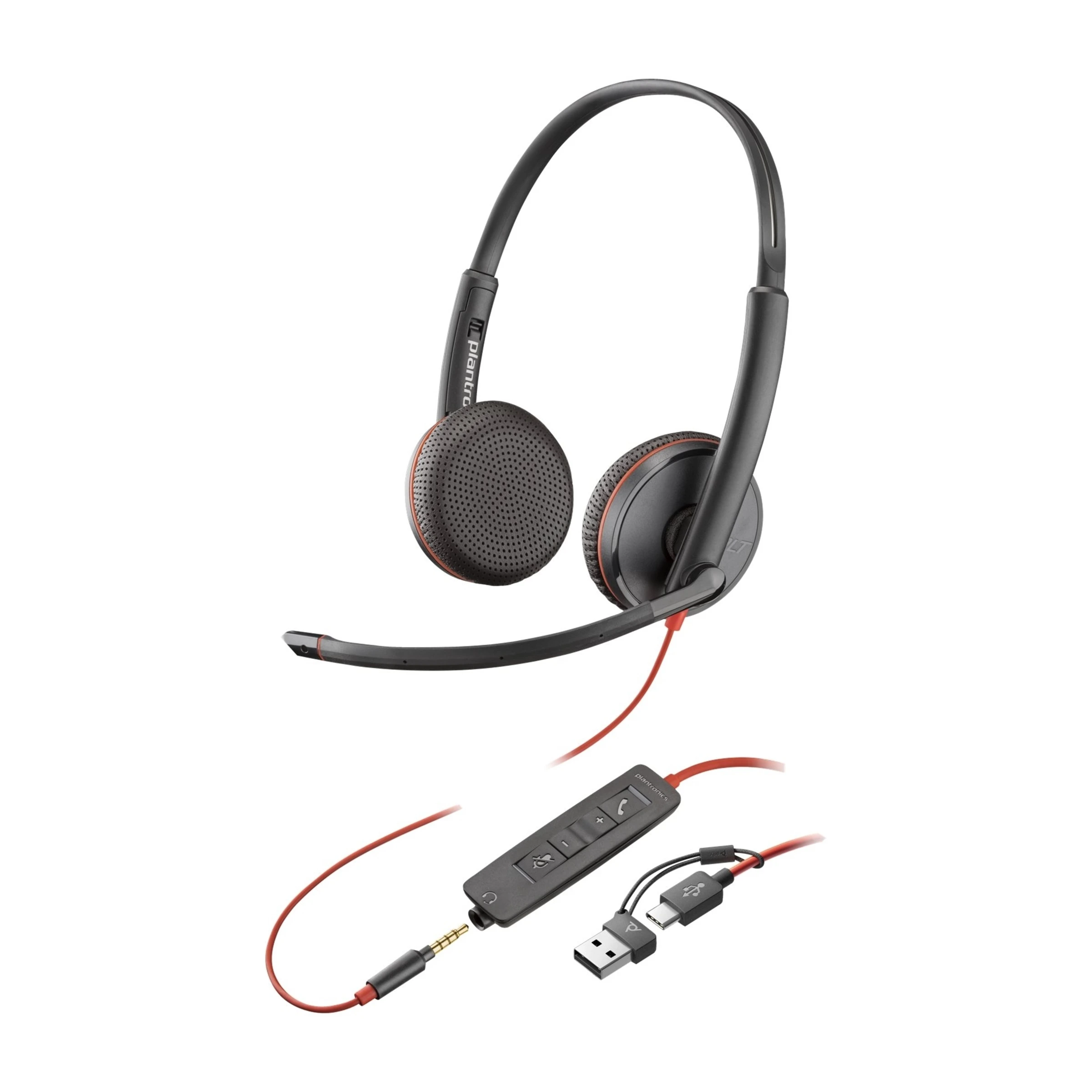 HP Poly BW 3225 USB-C headset, sort