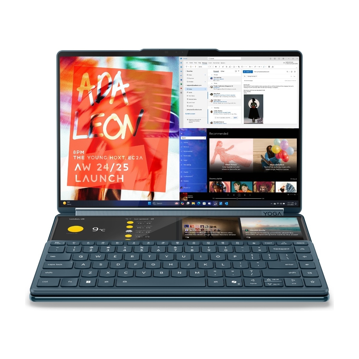 Lenovo Yoga Book 9 14IAH10 (U7) 14" bærbar pc billede 4