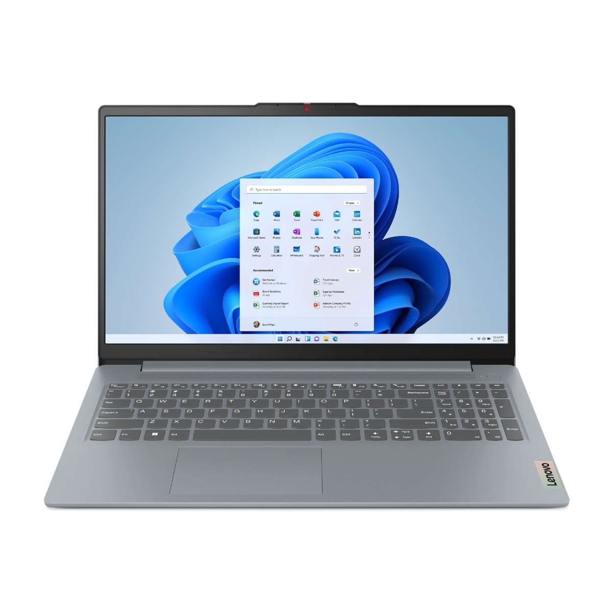 Lenovo IdeaPad Slim 3 15IRU8 (U300/8/128 GB) 15,6" bærbar pc, Arctic Grey billede 1